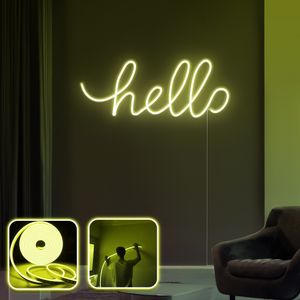 Opviq Dekorativna zidna led rasvjeta Hello - Large - Yellow