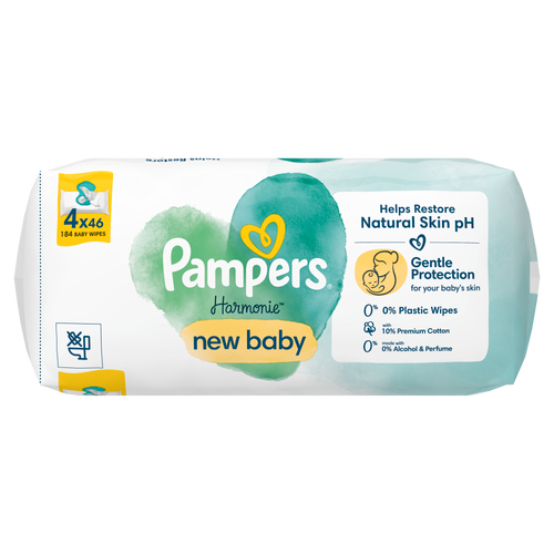 Pampers vlažne maramice Harmonie New Baby 4x46kom slika 5