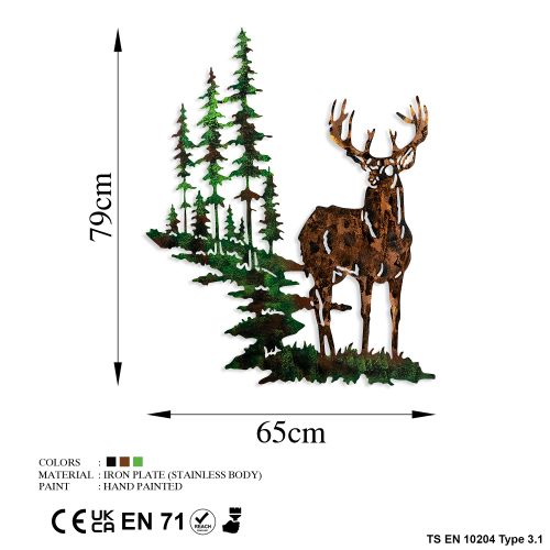 Wallity Metalna zidna dekoracija Deer 2 slika 7