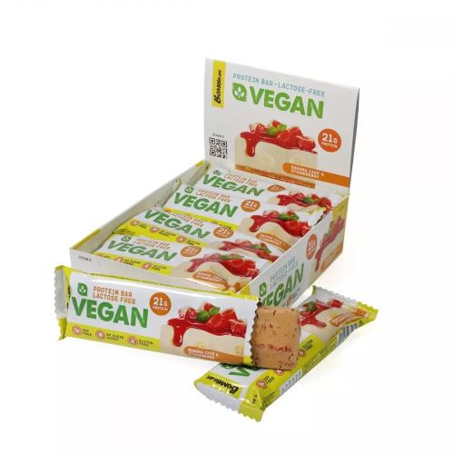 BOMBBAR Vegan proteinski bar Banana kolač sa jagodama 60g slika 1