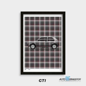 POSTER "VOLKSWAGEN GOLF 1 GTI" 50x70CM