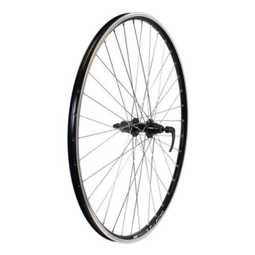 Kotač za bicikl stražnji 27.5", MTB, VB, QR, 36H, crni slika 1