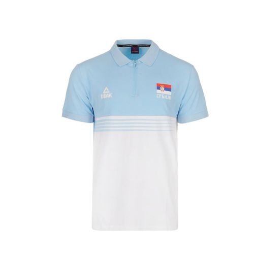 Polo Majica Peak Srbija Kss 2410 Ice Blue/White slika 4