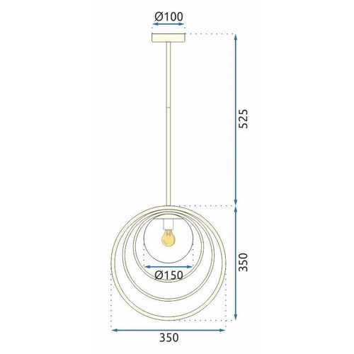 Stropni luster APP1217-1CP Gold slika 8