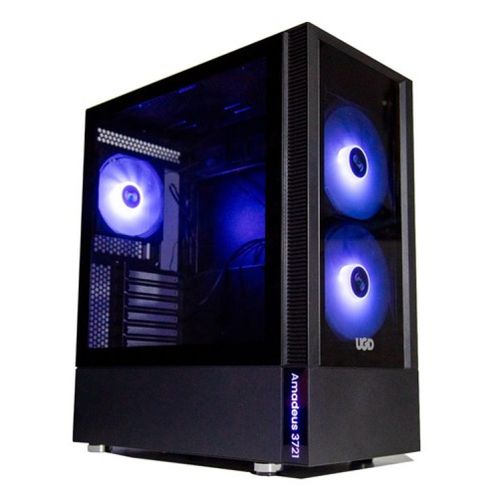 Kuciste Amadeus 3721 ATX, Providna stranica, ugradjeno 3xRGB kulera, Crno slika 2