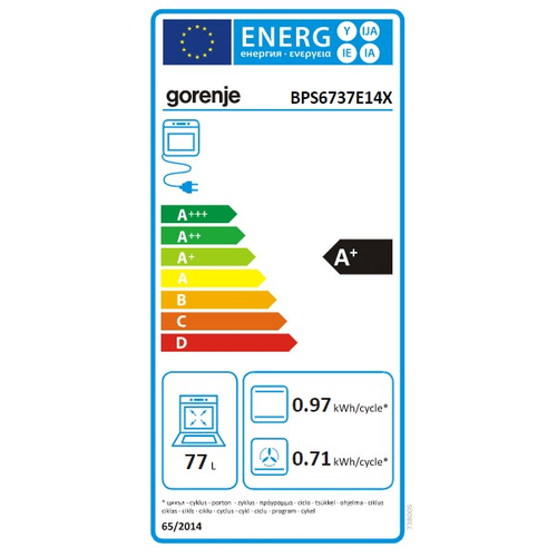 Gorenje ugradbena pećnica BPS6737E14X slika 11