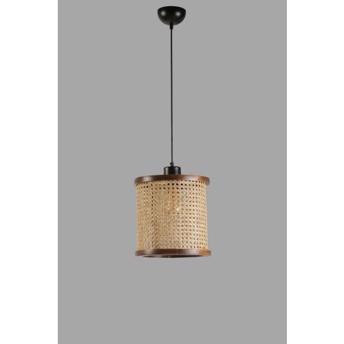 Gizem Orta Tekli Ceviz Rattan Sarkıt Walnut Chandelier slika 3