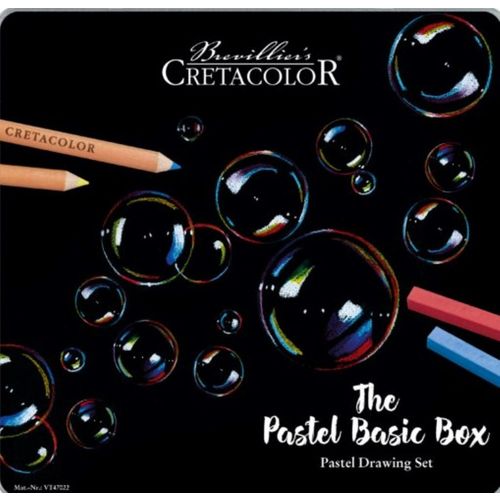 Cretacolor Umjetnički set za crtanje The pastel basic box 27 kom u metalnoj kutiji 470 22 slika 1