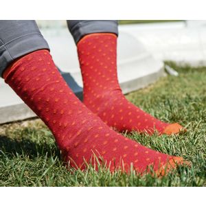 Chili čarape - Crvene s točkicama