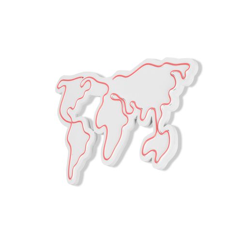 Wallity Ukrasna plastična LED rasvjeta, World Map - Pink slika 15