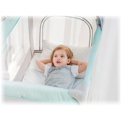 Lionelo dječji prijenosni krevetić Sven PLUS svjetlo plavi + dodatci + igračke slika 8