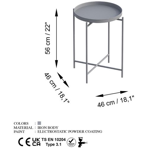 SHB-007-C Grey Coffee Table slika 6