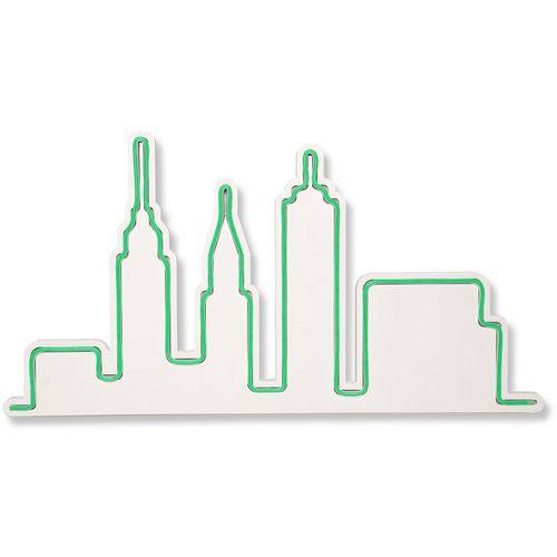 Wallity Ukrasna plastična LED rasvjeta, City Skyline - Green slika 4