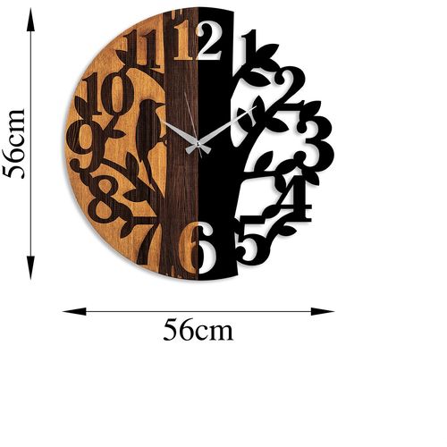 Wallity Ukrasni drveni zidni sat, Wooden Clock - 71 slika 7
