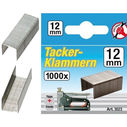 BGS ulošci za klamericu 1000 kom. 12 mm Kraftmann 3023 slika 1