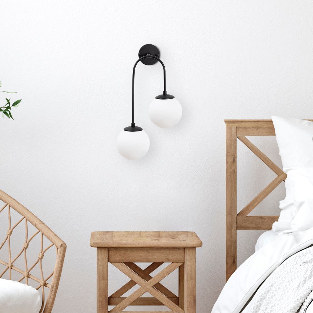 Jewel - 10575 Crna i Bijela Zidna Lampa slika 1