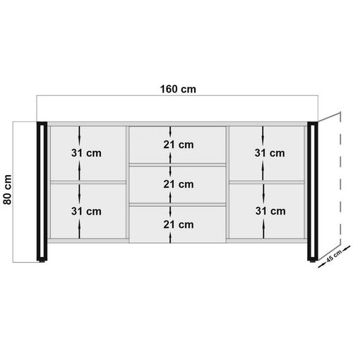 Arcas Tonya Atlantic Pine
Black Console slika 6