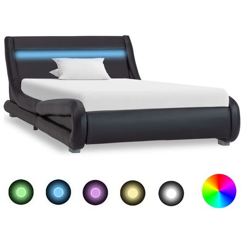 Okvir za krevet od umjetne kože s LED svjetlom crni 90 x 200 cm slika 17