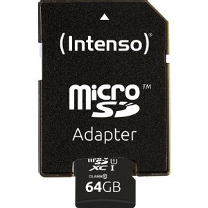 Intenso Premium microSDXC kartica 64 GB Class 10, UHS-I uklj. SD adapter