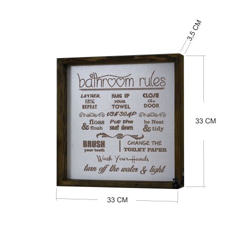 KZM006 BrownWhite Decorative Framed MDF Painting slika 3