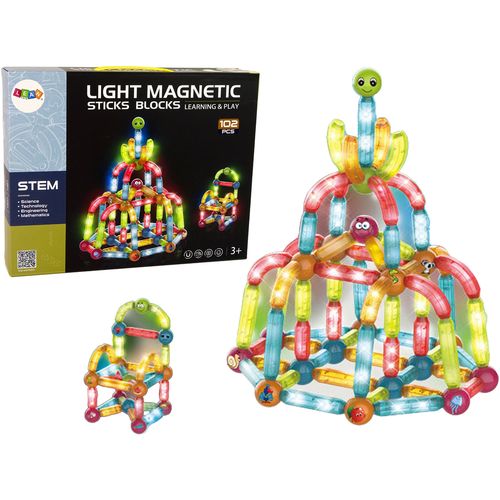 Set svjetlećih magnetskih štapića 102 elemenata slika 1