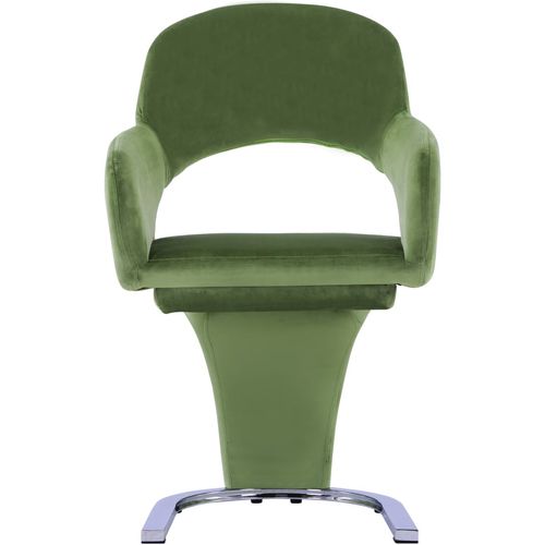 Blagovaonske stolice 4 kom zelene baršunaste slika 3