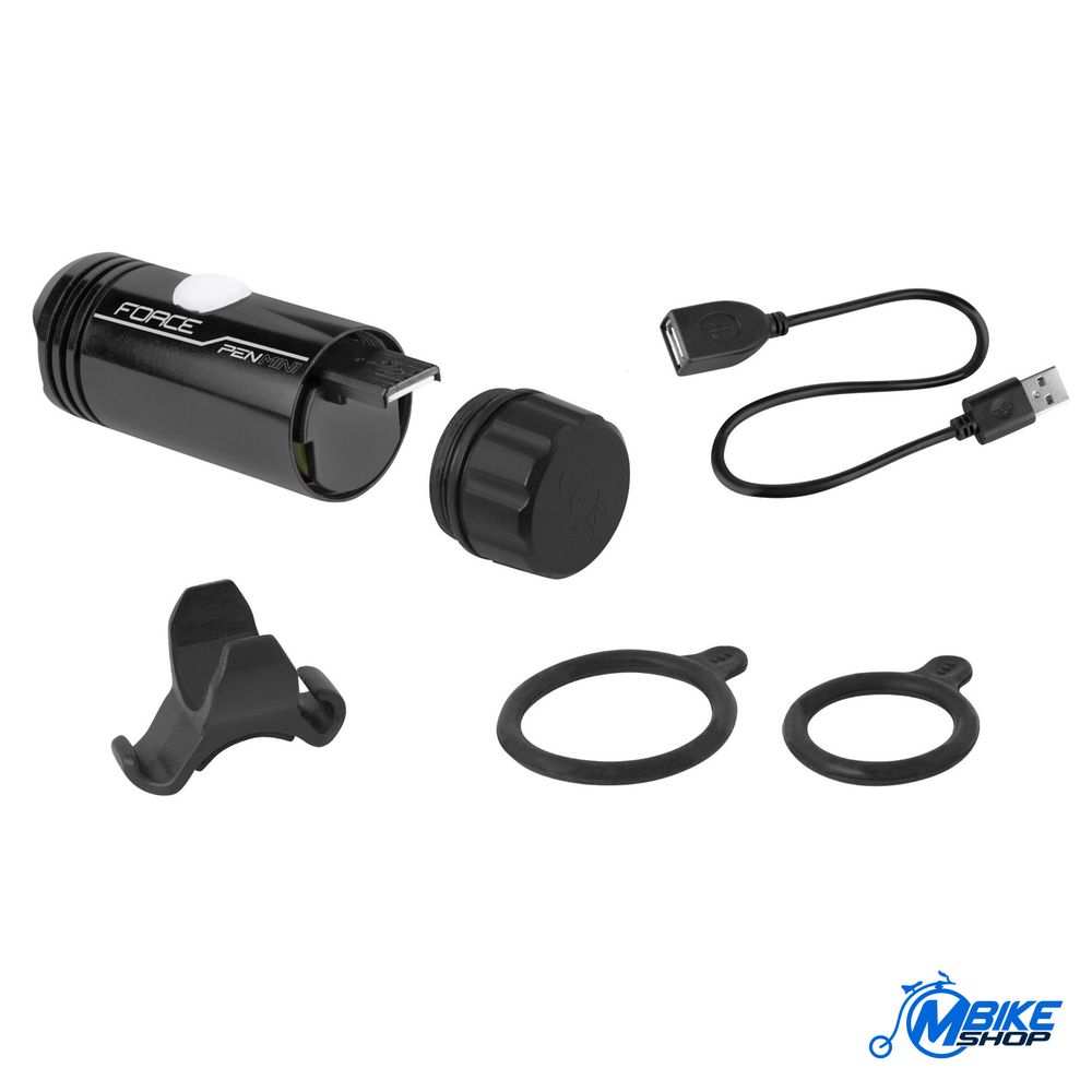 Force Prednje svjetlo za bicikl Pen Mini 150LM USB Mini Black slika 2