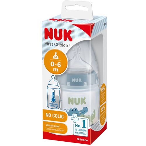 NUK Flašica First Choice+ sa indikatorom temperature 150ml 0-6mj, Krokodili slika 3