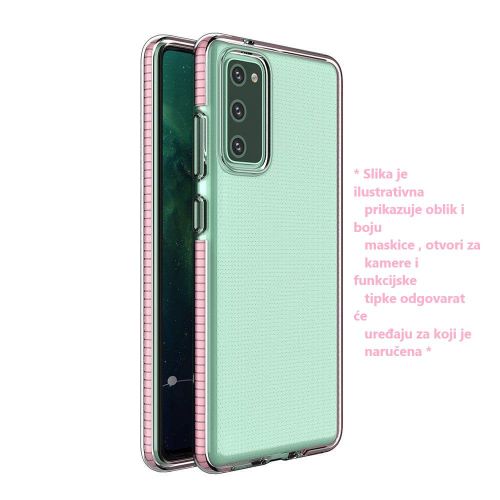 Spring Case prozirna zaštitna gel maska sa okvirom u boji za Samsung Galaxy A12 / Galaxy M12 slika 1