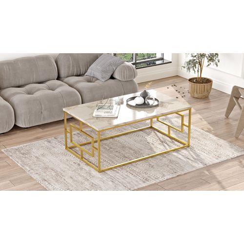 VG12-GE White Marble
Gold Coffee Table slika 3