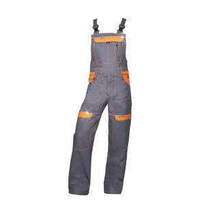 Ardon Radne farmer hlače sa tregerima Cool Trend H8408, Sivo-narandžaste