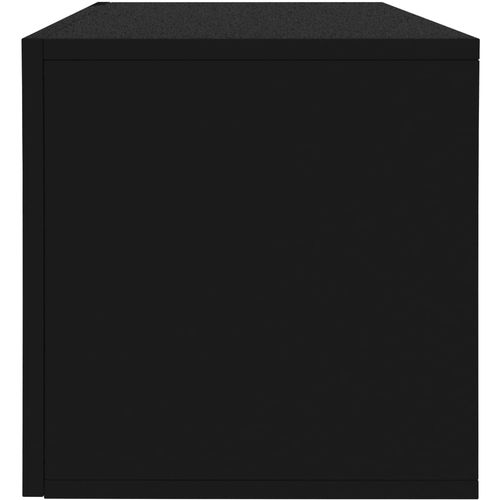 Kutija za pohranu vinilnih ploča crna 71x34x36 cm od iverice slika 5