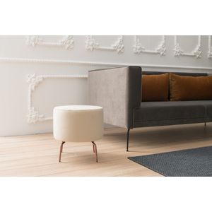 Atelier Del Sofa Tabure, Krem, Octo - Cream