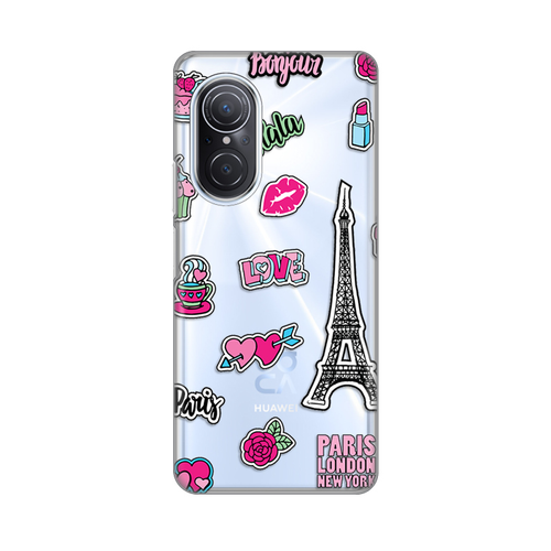 Torbica Silikonska Print Skin za Huawei Nova 9 SE Love Paris slika 1