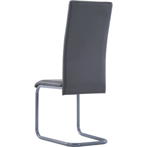 Konzolne blagovaonske stolice od umjetne kože 2 kom sive slika 31