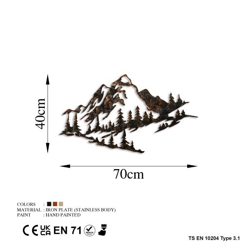 Wallity Metalna zidna dekoracija, Mountain - 2 slika 7