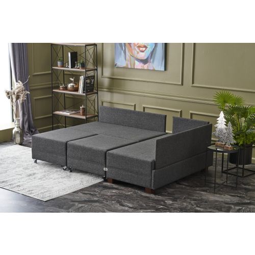 Atelier Del Sofa Fly Right - Anthracite Anthracite Corner Sofa-Bed slika 3