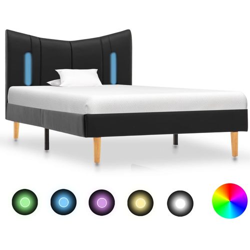 Okvir za krevet od umjetne kože s LED svjetlom crni 90 x 200 cm slika 18