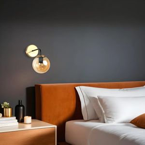 Pablo Eskitme Bal Camlı Aplik Amber
Black
Gold Wall Lamp