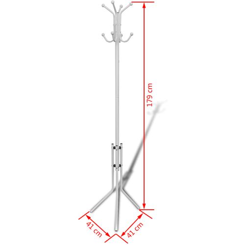 Stalak za Kapute Metalni Bijeli slika 22