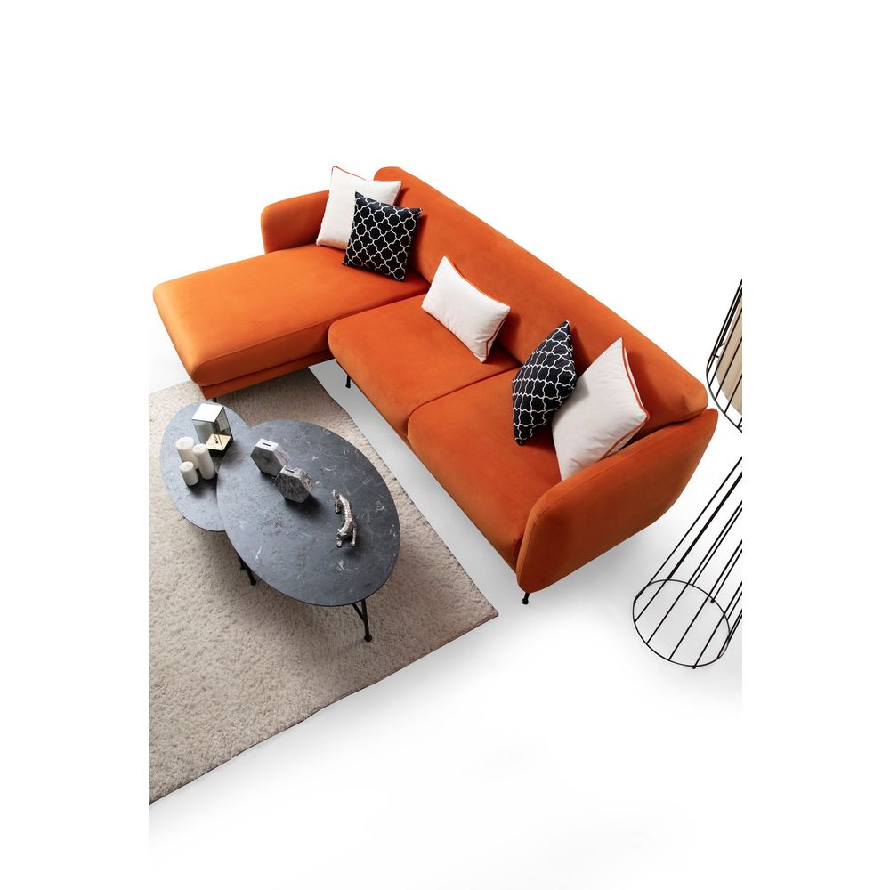 Sevilla Corner Left (Chl+3R) Narandžasti Kutni Sofa-Krevet slika 4