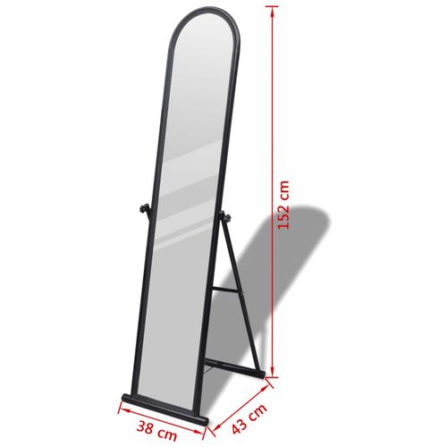 Crno stajaće ogledalo puna dužina, pravokutno slika 19