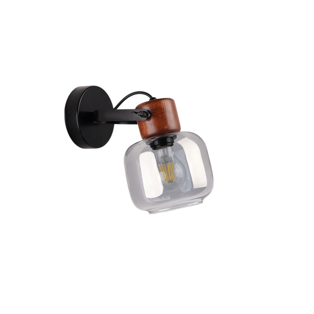 Opviq Zidna lampa 908, siva, orah, crna slika 2