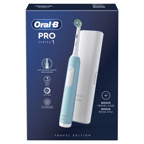 Oral-B električna četkica  PRO 1 CARIBBEAN BLUE + putna torbica slika 3