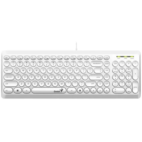 GENIUS tastatura Slimstar Q200, žičana, RETRO, USB, bela slika 2