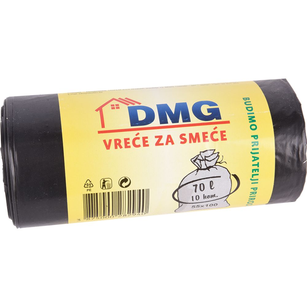 DMG vreće za smeće Crne 55x100cm 10 kom slika 1