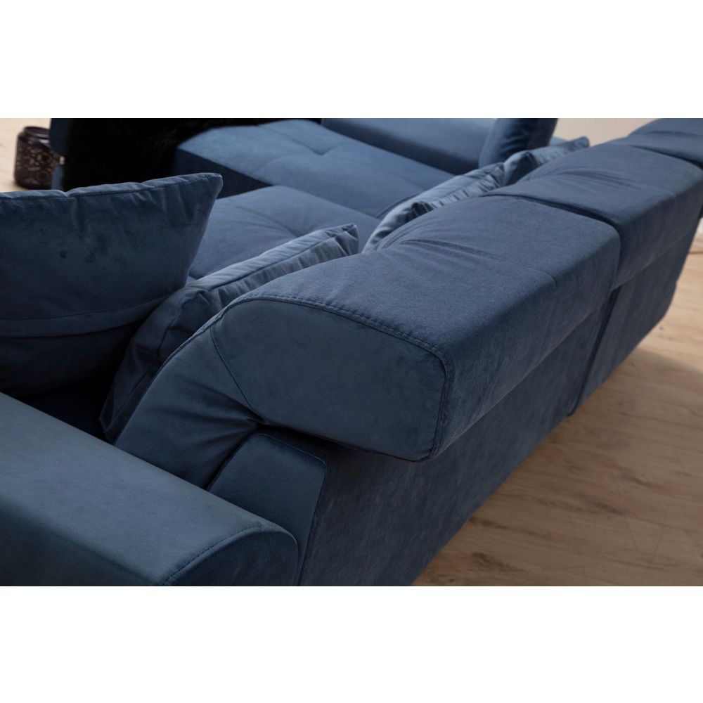 Ugaona Sofa Frido Left (Chl+3R) - Mornarsko Plava slika 3