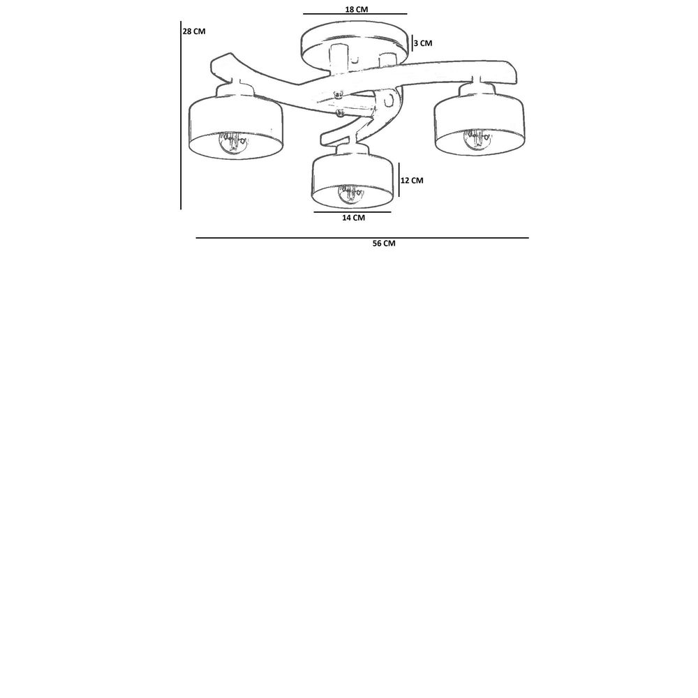 Opviq Luster 993, crna, orah slika 4