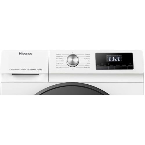 Hisense WDQA1014EVJM Mašina za pranje i sušenja veša, Kapacitet 10 kg/6 kg, 1400rpm, Durable Inverter, Pure Steam, Dubina 61 cm slika 5