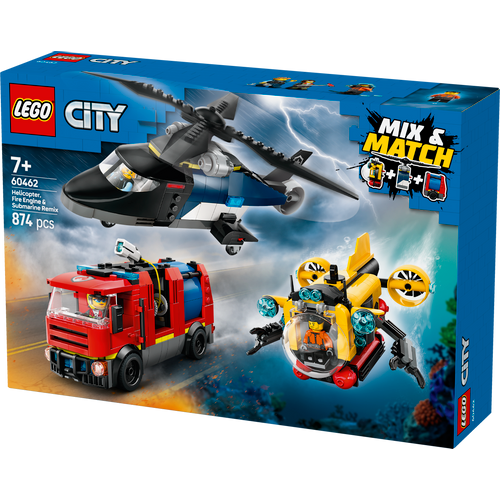 LEGO® CITY 60462 Helikopter, vatrogasni kamion i podmornica slika 2